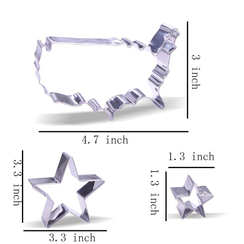 Keewah 4th of July Cookie Cutter Set - 8 Piece - Stainless Steel - Image 2